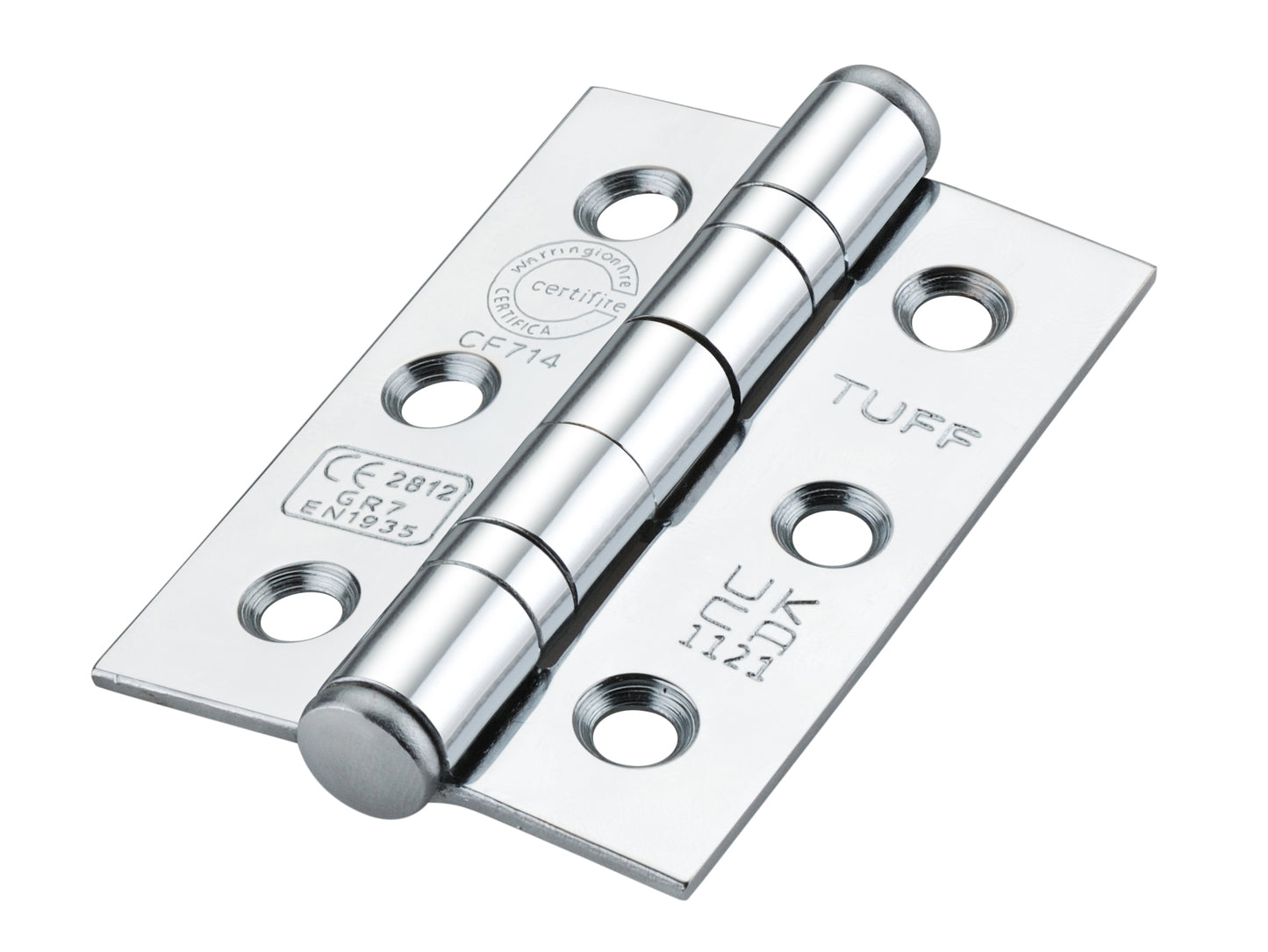 CE7 Mild Steel BB Butt Hinge - Polished Chrome