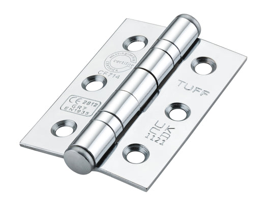 CE7 Mild Steel BB Butt Hinge - Polished Chrome