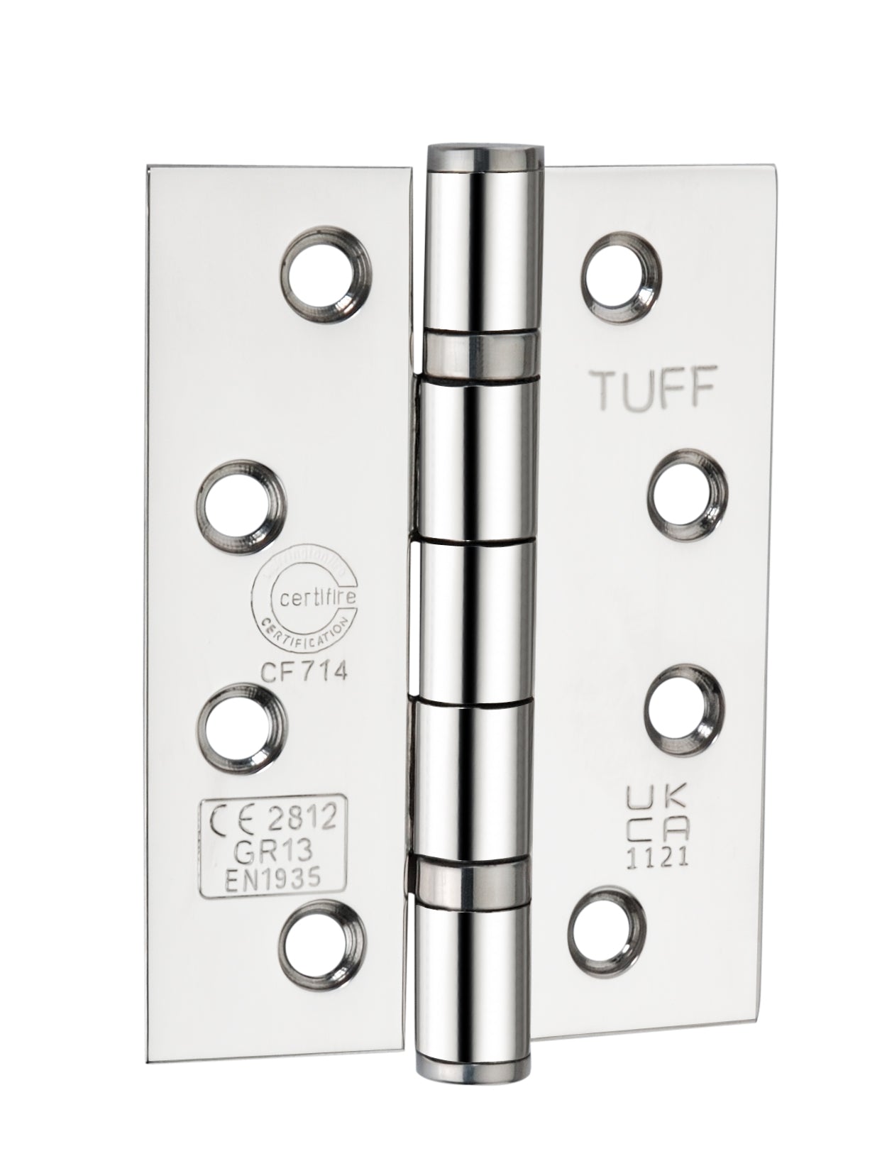 CE11 Mild Steel BB Butt Hinge - Polished Chrome