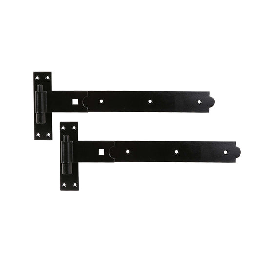 Hook and Band Hinge - Straight 8" - 200mm Black