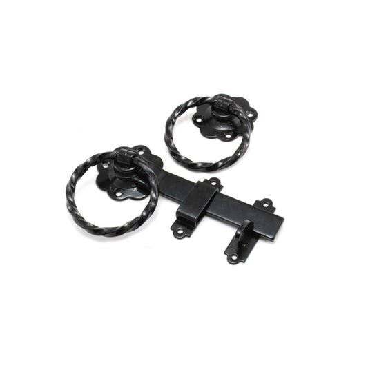 Ring Gate Latch - Twisted Black