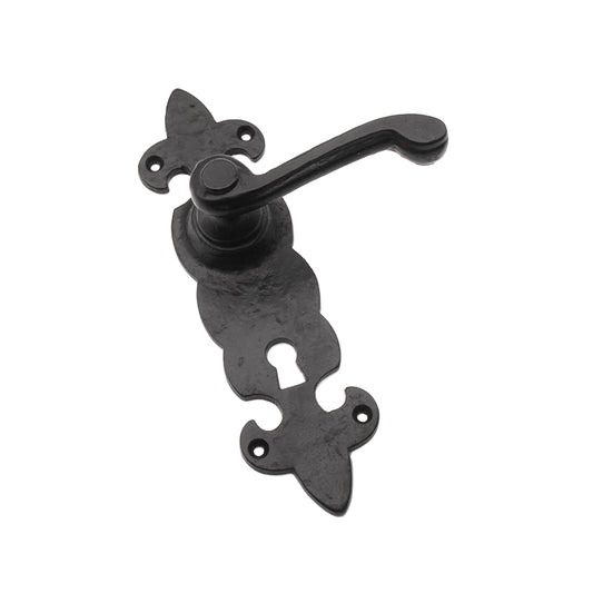 Fleur De Lys Lever Handle Matt Black