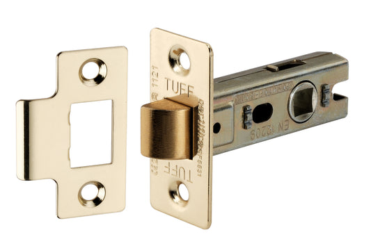 Bolt Through Tubular latch CE 2.5" - 63mm Electro Brass