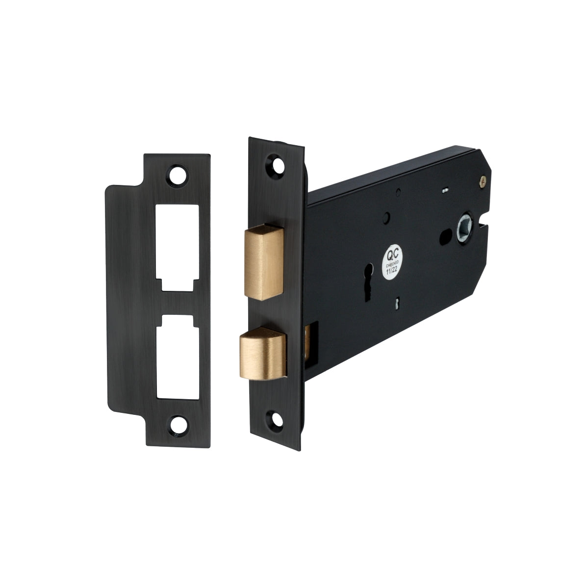 3 Lever Horizontal Sash Lock 6"- Matt Black