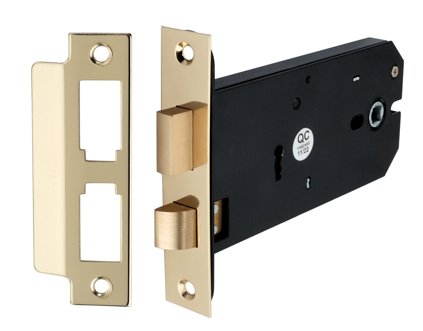 3 Lever Horizontal Sash Lock 6" Electro Brass