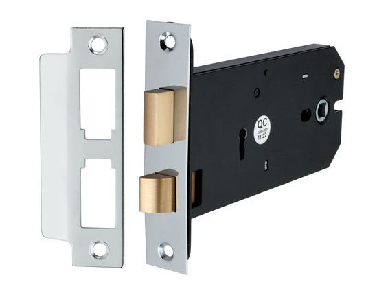 3 Lever Horizontal Sash Lock 6" Polished Chrome