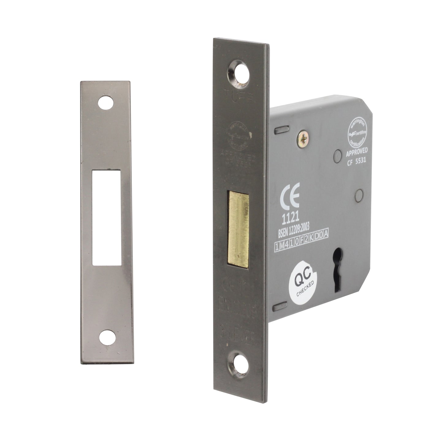 2.5" CE 3 Lever Dead Lock - Black Nickel