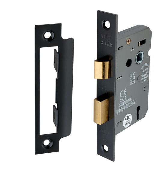 2.5" CE 3 Lever Mortice Sash Lock FD60 - Gunmetal Grey