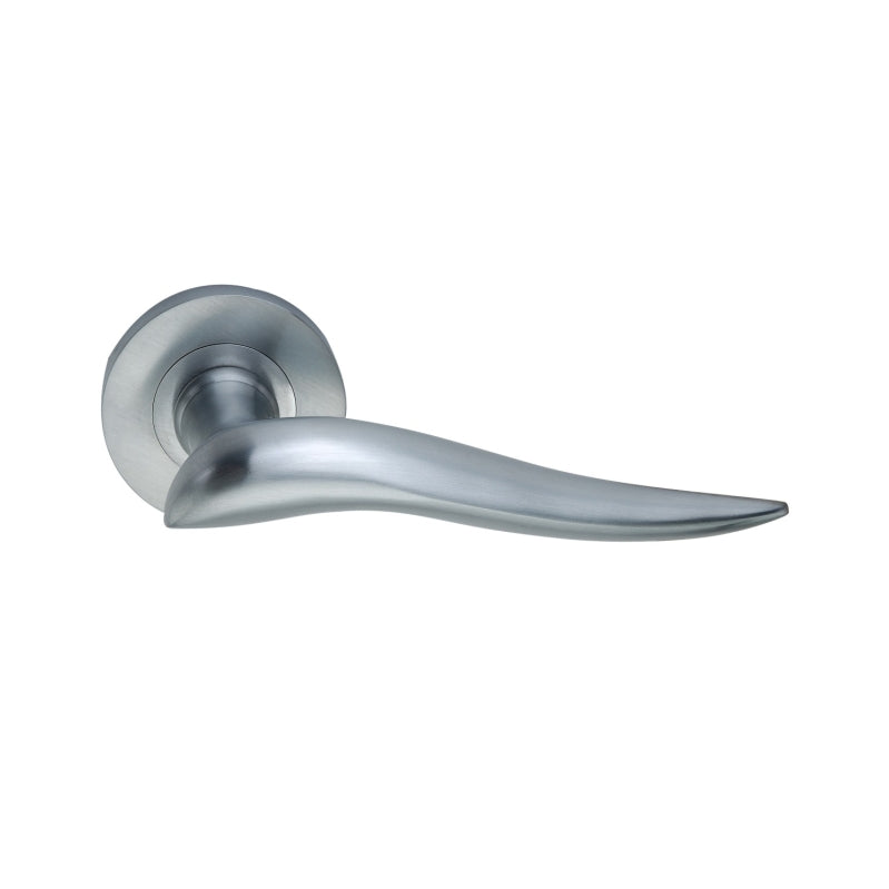 Flavia Lever Door Handle Satin Chrome