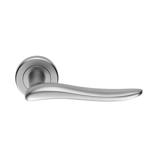 Senza Lever Door Handle Satin Chrome