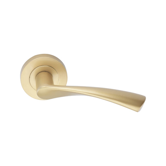 Mercury Lever Door Handle Satin Brass