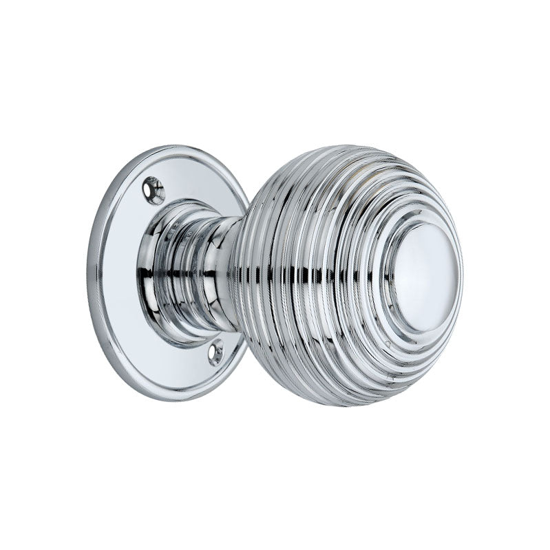 Beehive Large 60mm Mortice Door Knob Polished Chrome