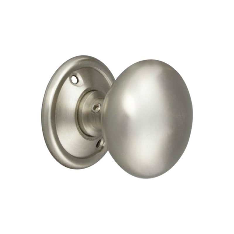 Cottage Large 50mm Rim/Mortice Door Knob Satin Chrome