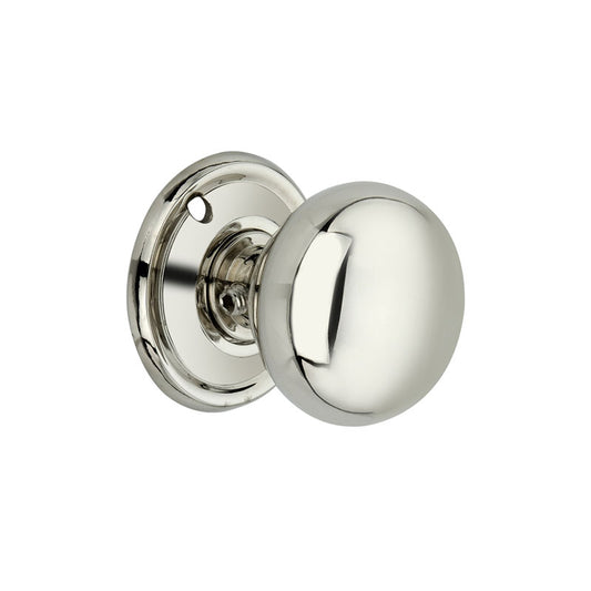 Cottage Small 40mm Rim/Mortice Door Knob Polished Nickel