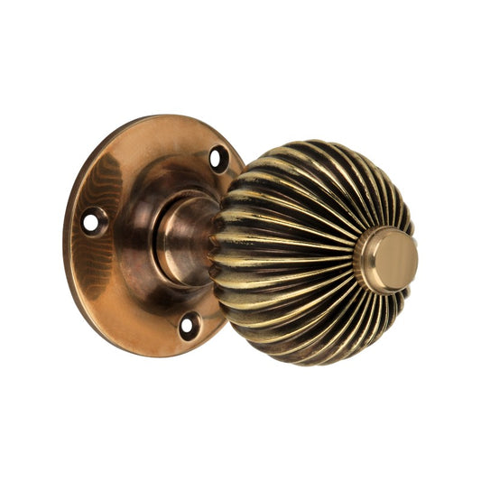 Regency Mortice Door Knob Aged Brass