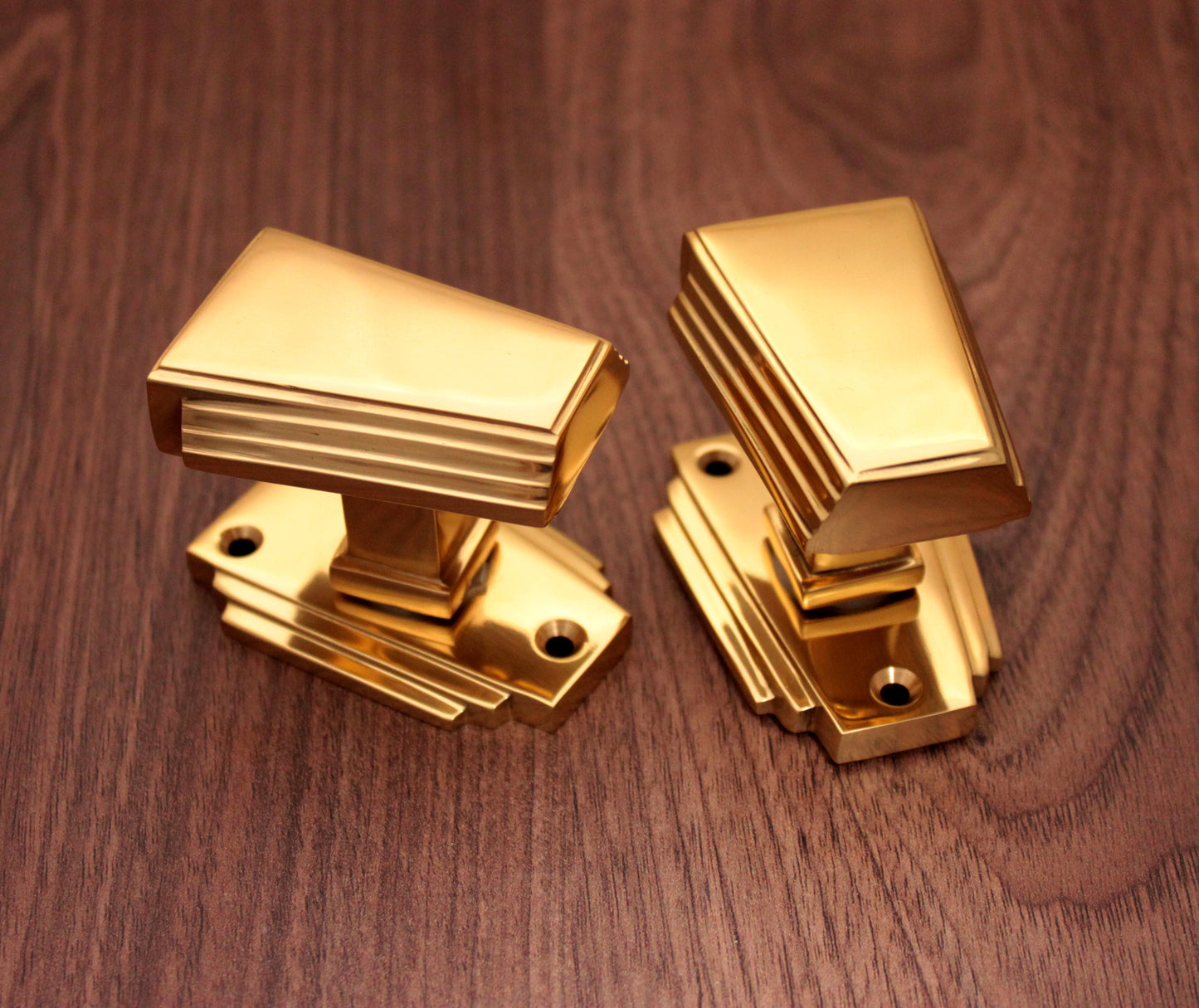 Triago Door Knob Polished Brass