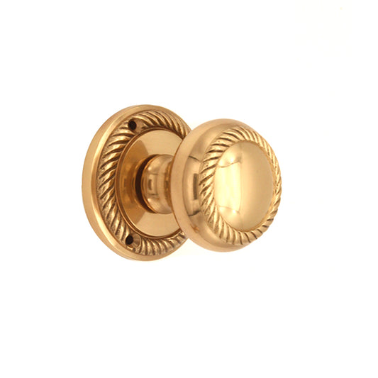 Georgian Mortice Door Knob Polished Brass