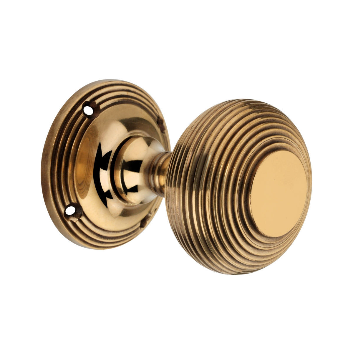 Beehive Door Knob 55mm Aged Brass