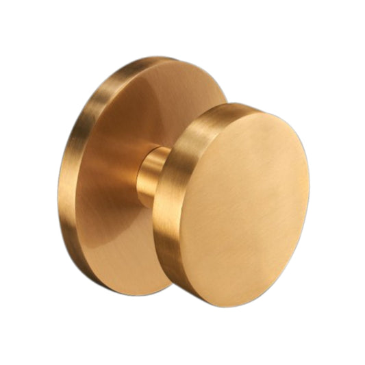 Circle Centre Door Knob Satin Brass