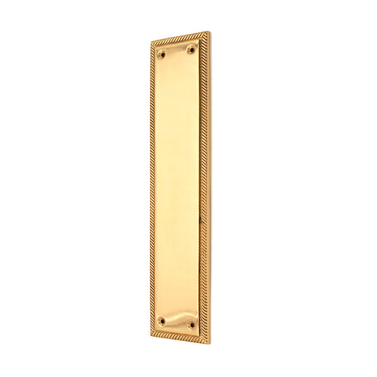 Georgian Finger Plate 285mm Polished Brass