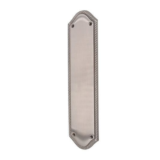 Georgian Half Round  Finger Plate 295mm Satin Chrome