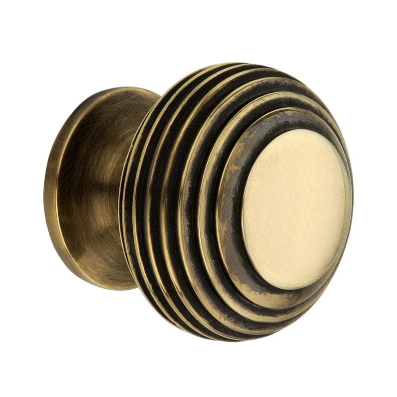 Beehive Small 30mm Cupboard Knob Aged Brass