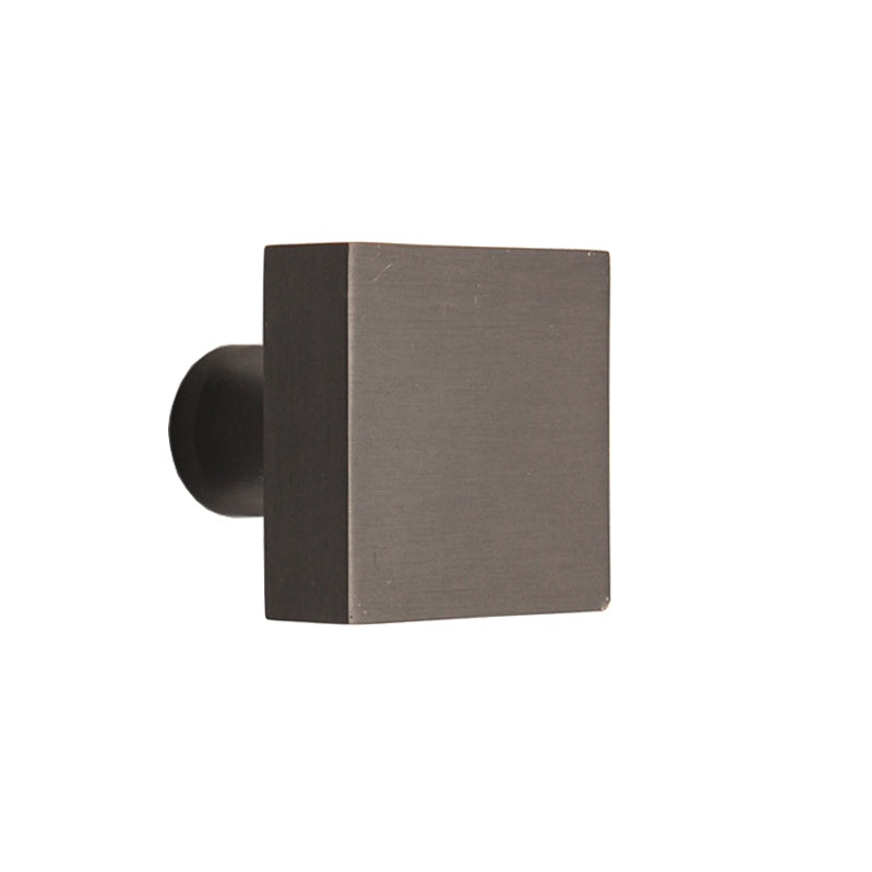 Square Cupboard Knob Gunmetal Grey