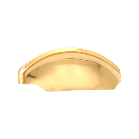 Tulip Cup Drawer Pull Polished Brass