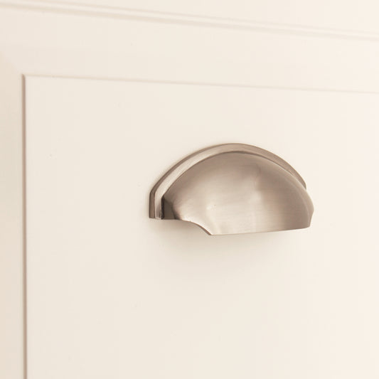 Tulip Cup Drawer Pull Satin Nickel