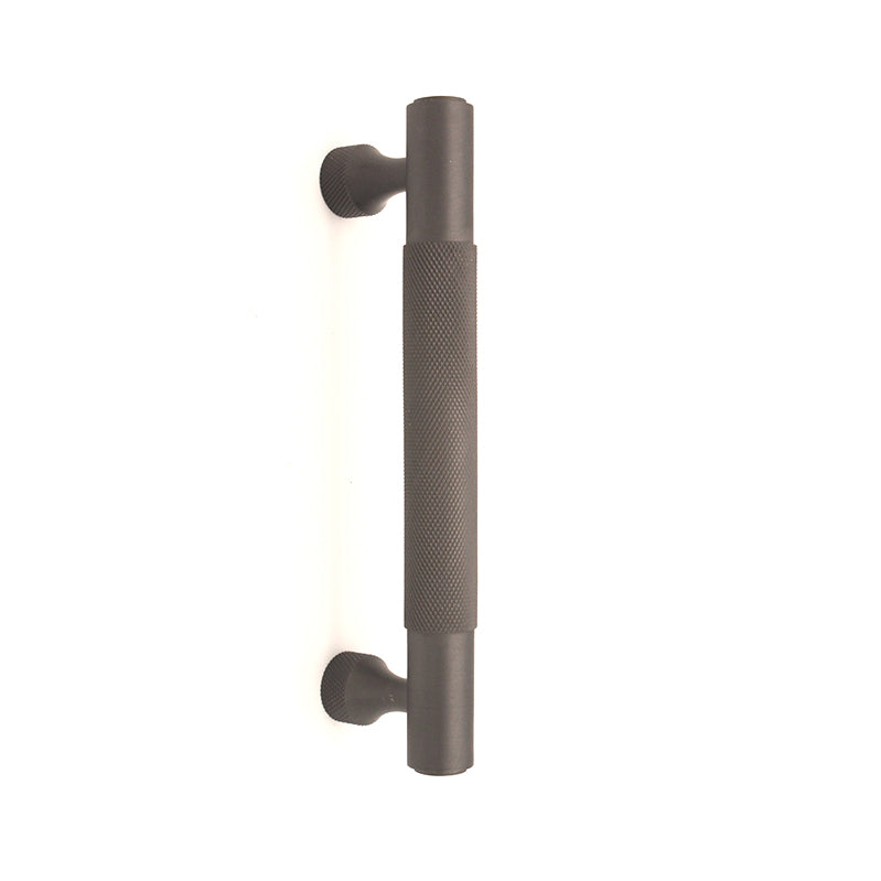 Knurled Bar Handles Small Gunmetal Grey