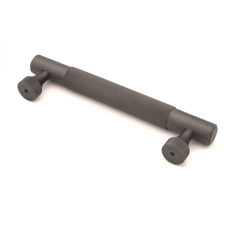 Knurled Bar Handles Small Gunmetal Grey