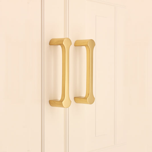 Tulip Pull Handle 115mm Polished Brass