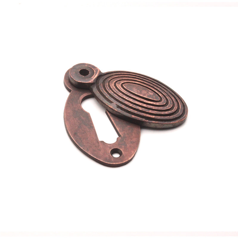 Oval Beehive Escutcheon Aged Bronze