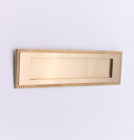 Georgian Letter Plate 250mm Satin Brass