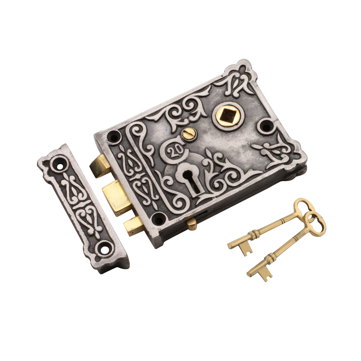 Floral Rim Lock Pewter