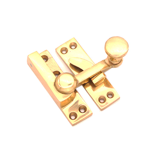 Quadrant Sliding Arm Fastener Polished Brass